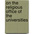 On The Religious Office Of The Universities