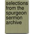 Selections From The Spurgeon Sermon Archive