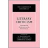 The Cambridge History of Literary Criticism by A. Walton Litz