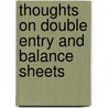 Thoughts On Double Entry And Balance Sheets by Thoughts