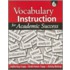 Vocabulary Instruction for Academic Success