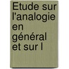 Étude Sur L'Analogie En Général Et Sur L door Victor Henry
