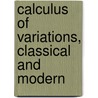 Calculus of variations, Classical and Modern door Onbekend