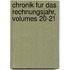 Chronik Fur Das Rechnungsjahr, Volumes 20-21