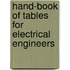 Hand-Book Of Tables For Electrical Engineers
