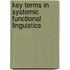 Key Terms in Systemic Functional Linguistics