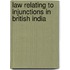 Law Relating to Injunctions in British India