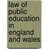 Law of Public Education in England and Wales door J.C.G. Sykes
