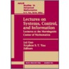 Lectures On Systems, Control And Information door Onbekend