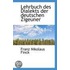 Lehrbuch Des Dialekts Der Deutschen Zigeuner