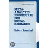 Meta-Analytic Procedures For Social Research by Robert Rosenthal