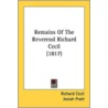 Remains of the Reverend Richard Cecil (1817) by Richard Cecil