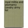Royal Militia And Yeomanry Cavalry Army List door By