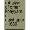 Rubaiyat Of Omar Khayyam Of Naishapur - 1889 by Edward Fitzgerald