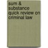 Sum & Substance Quick Review on Criminal Law