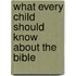 What Every Child Should Know about the Bible