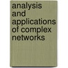 Analysis And Applications Of Complex Networks door James Bagrow