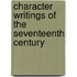 Character Writings of the Seventeenth Century