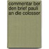 Commentar Ber Den Brief Pauli an Die Colosser