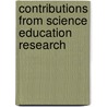 Contributions from Science Education Research door Roser Pinto