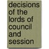 Decisions Of The Lords Of Council And Session
