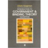 Introduction to Government and Binding Theory by Liliane Haegeman