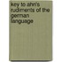 Key To Ahn's Rudiments Of The German Language