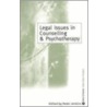 Legal Issues In Counselling And Psychotherapy door Peter Jenkins