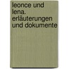 Leonce und Lena. Erläuterungen und Dokumente by Georg Büchner