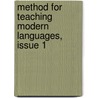 Method for Teaching Modern Languages, Issue 1 by Maximilian Delphinus Berlitz