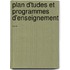 Plan D'Tudes Et Programmes D'Enseignement ...