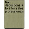 Tax Deductions A to Z for Sales Professionals door Anne Skalka