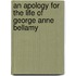 An Apology For The Life Of George Anne Bellamy