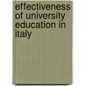 Effectiveness Of University Education In Italy by Unknown