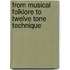 From Musical Folklore to Twelve Tone Technique