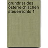 Grundriss des österreichischen Steuerrechts 1 door Werner Doralt