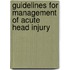 Guidelines for Management of Acute Head Injury