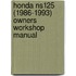 Honda Ns125 (1986-1993) Owners Workshop Manual