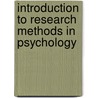 Introduction To Research Methods In Psychology by Duncan Cramer