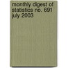 Monthly Digest Of Statistics No. 691 July 2003 door Onbekend