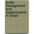 Public Management And Modernisation In Britain