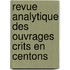 Revue Analytique Des Ouvrages Crits En Centons