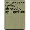 Sentences De Sextius, Philosophe Pythagoricien door Onbekend