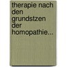 Therapie Nach Den Grundstzen Der Homopathie... by B.B. Hr
