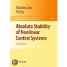 Absolute Stability Of Nonlinear Control Systems door Xiaoxin Liao