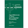 Age Differences in Word and Language Processing by T.R. Bashore