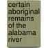 Certain Aboriginal Remains Of The Alabama River