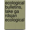 Ecological Bulletins, Lake Ga Rdsjan Ecological door F. Andersson