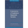 Econometrics of Qualitative Dependent Variables door Christian Gourieroux