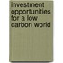 Investment Opportunities for a Low Carbon World